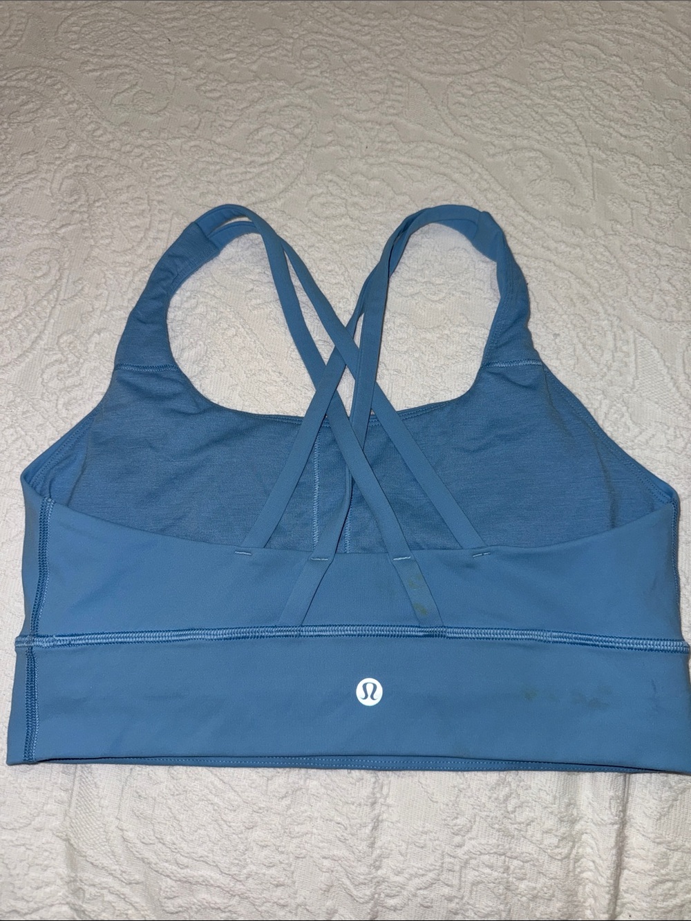 lululemon athletica Dusty baby Blue Strappy Crisscross Sports Bra